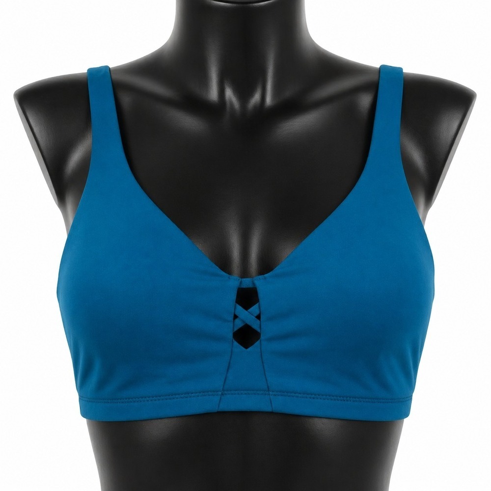 Bare Necessities Bare Bra 38DDD Teal Blue Wireless Full Coverage Adjustable